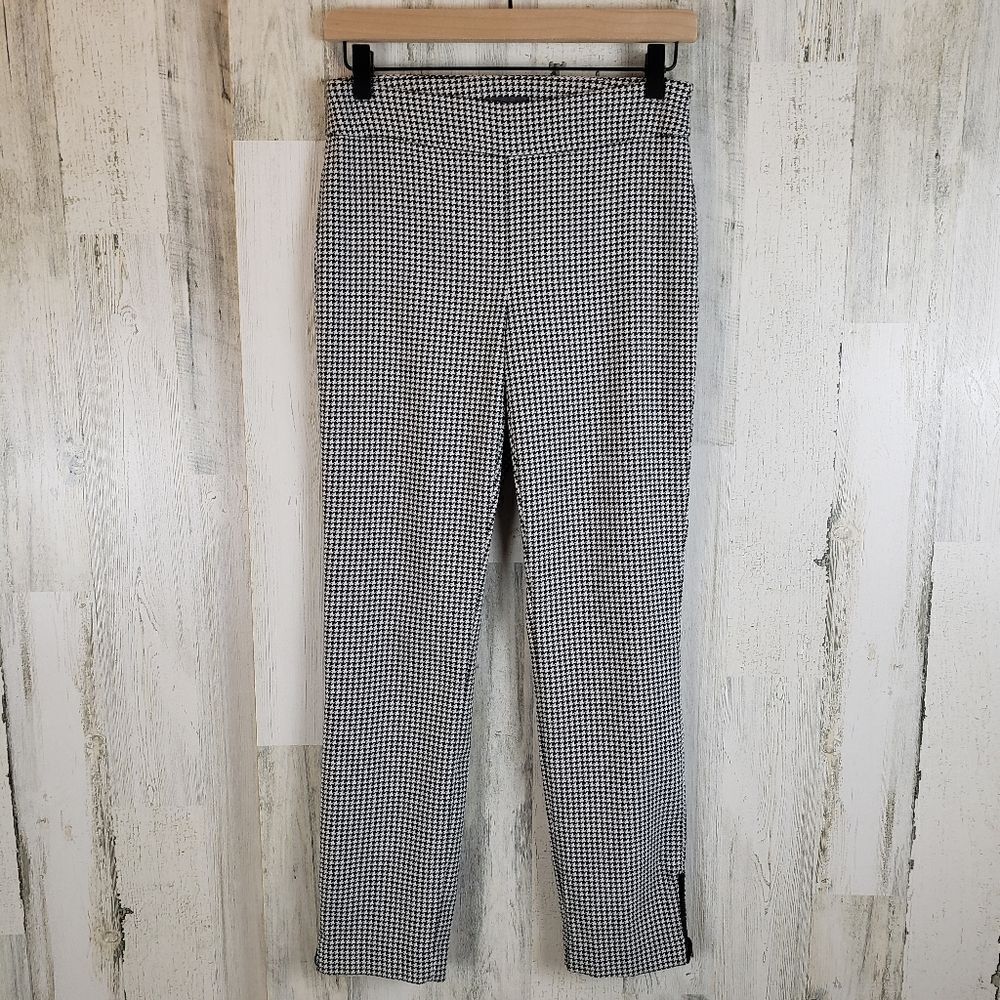 Van Heusen Houndstooth Ankle Zip Pants Sz 4